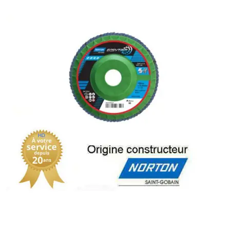 10 disque à lamelles 125x22mm Gr80 Norton EASYTRIM