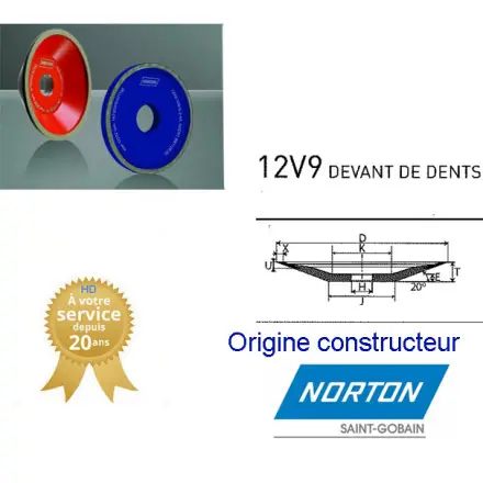 MEULE DIAMANT NOR 12V9-150-2.3-4 32*D46 ECO FACE