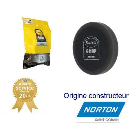 2 mousses de polissage noire de finition 150 mm NORTON
