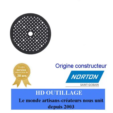 5 interfaces de protection 150 mm perforation multi-air Norton