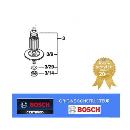 induit avec ventilateur Bosch 2609001195