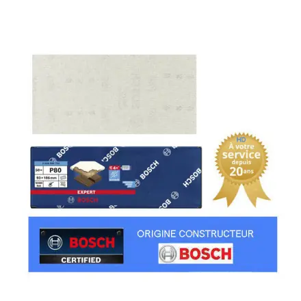 50 feuilles EXPERT M480 autoagrippant 93x186 mm grain 80 à 400 bosch
