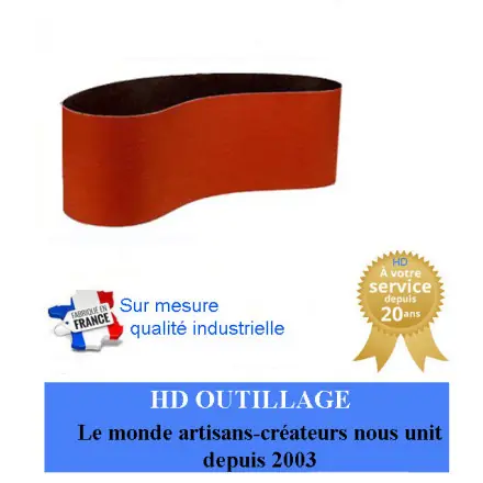 12 bandes abrasives grain céramique 75x508 mm HAUTE QUALITE