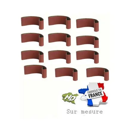 12 bandes abrasives 50x1220 mm grain 24 à 180 CE
