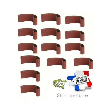 14 bandes abrasives corindon 40x1650 mm grain 24 à 180 CE
