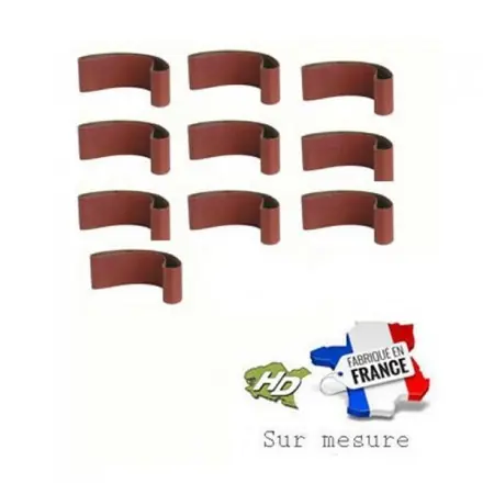 10 bandes abrasives joint bord bord corindon supérieur 250x750 mm CE