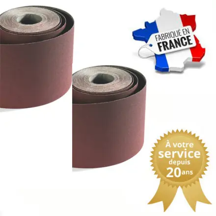 2 rouleaux d‘atelier toile souple 170x25 m CE grain 40 à 400