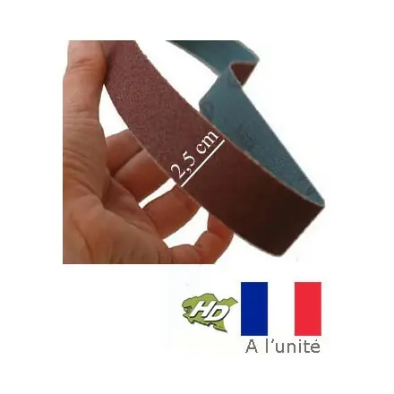 12 bandes abrasives ponceuse 25x460 grain 24 à 180 CE