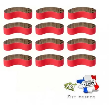 12 bandes abrasives grain céramique 100x604 mm CE