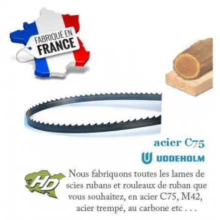 lame scie à ruban pour bois C75 reaffutable 5150x45 mm