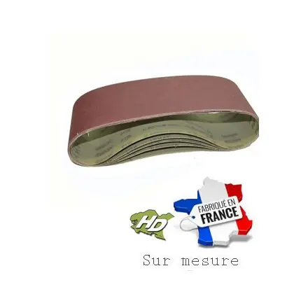 12 bandes corindons imperméables 75x530 mm grain 24 à 320 CE