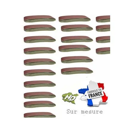 20 bandes abrasives ponceuse 15x475 mm grain 24 à 180 CE