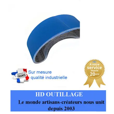 12 bandes abrasives zirconium 75x762 mm grain 24 à 120 CE