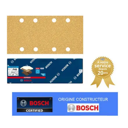 50 feuilles EXPERT C470 93x185 à 8 trous Bosch pour ponceuse