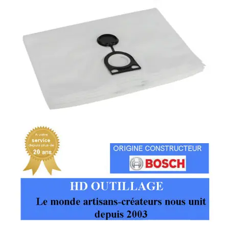 5 SACS FILTRE NON-TISSE GAS50 BOSCH
