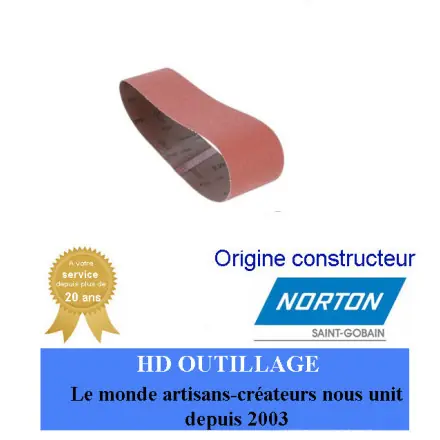 10 bandes abrasive 100x920mm Gr60 Norton R293