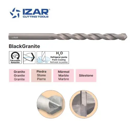 foret carbure Izar Black Granite pour pierres dures