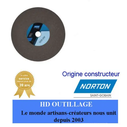 Meule plate Rectification d‘outillage 300x50x32mm Gr60 Norton A