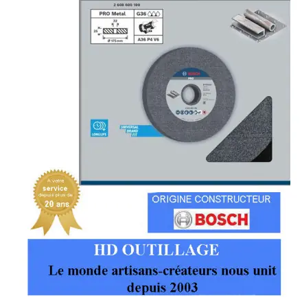 Meule assiette PRO Metal, 175 x 25 x 32 mm, grain 36 Bosch