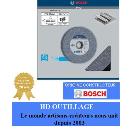 Meule assiette PRO Metal, 175 x 25 x 32 mm, grain 60 Bosch