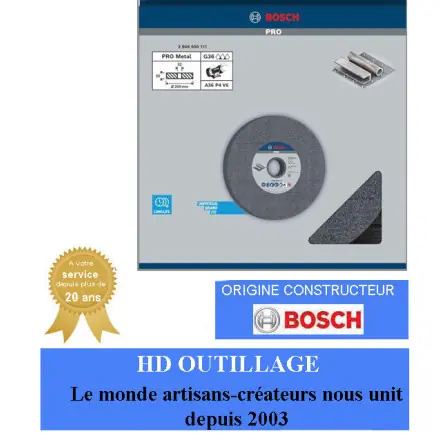 Meule assiette PRO Metal, 200 x 25 x 32 mm, grain 36 Bosch