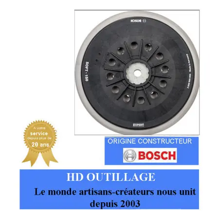 Plateau de ponçage multi-trous EXPERT pour Bosch 150 mm, Souple