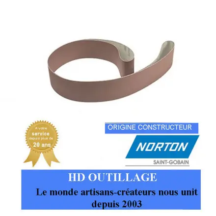 20 bandes Norton U254 50x4000mm grain X22