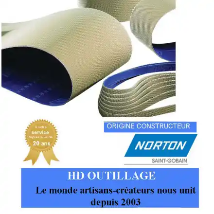 10 bandes abrasives NORAX 150x3500mm GrX16 Norton U936