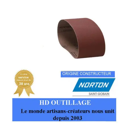 10 bandes de ponçage 75x533mm Gr120 Norton R230