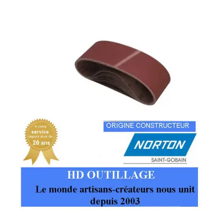 10 bandes abrasives 100x690mm Gr100 Norton R230