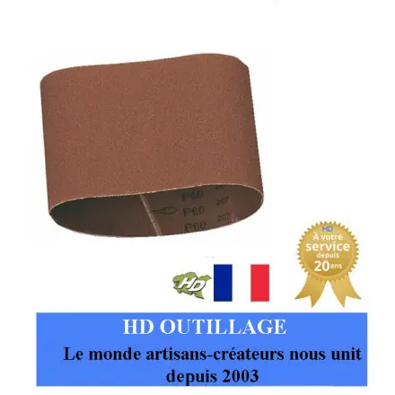 12 bandes corindon imperméable 100x315 mm grain 24 à 320 CE