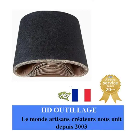 10 bandes abrasives carbure de silicium 120x450 mm CE