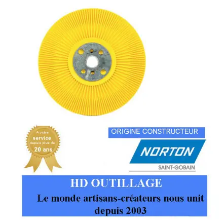 5 Plateaux pour disques fibre 115mm Norton Razorstar®