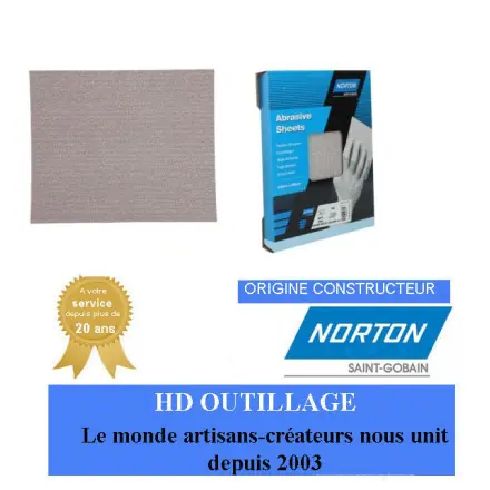 50 feuilles de ponçage Anti-encrassant Norton PRO 230x280mm grain 120