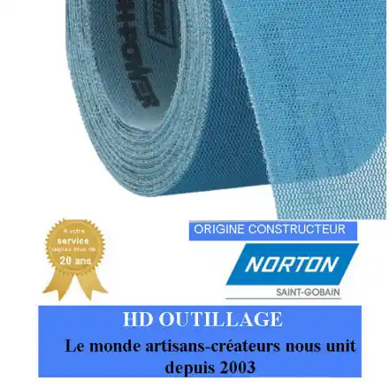Rouleau de ponçage Maille Auto-agrippant Norton MESHPOWER 75mm x10 m grain 80