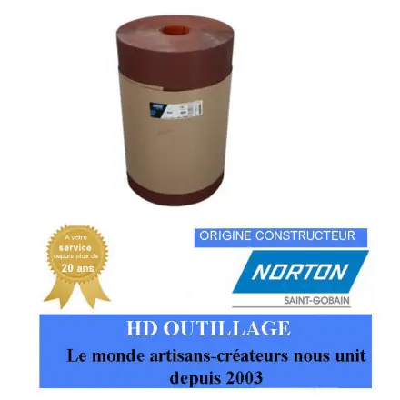 Rouleau de ponçage Toile Norton R222 430mm x50m grain 100