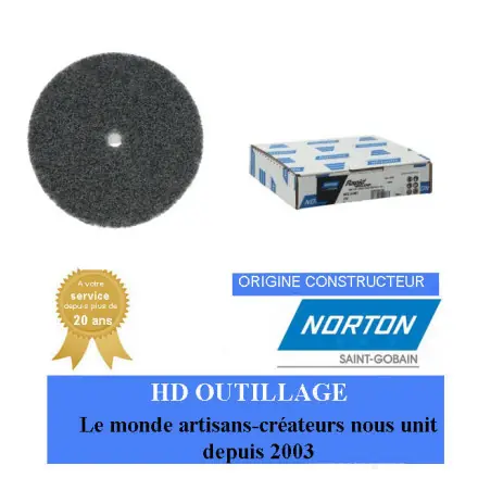 10 roues d‘ébavurage unitized 76.2x6.35x6.35mm Fin Gris Norton Nex