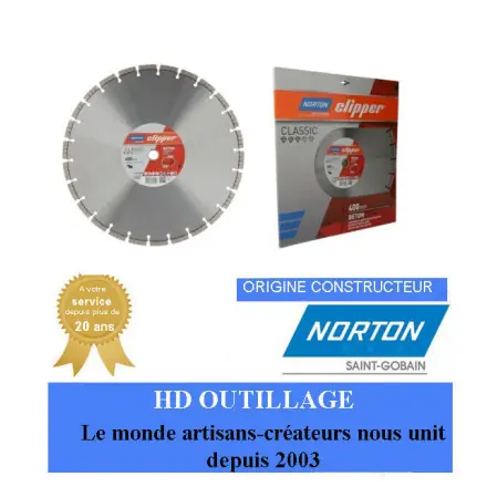Disques diamant 400x20mm Norton Clipper CLASSIC BETON TURBO