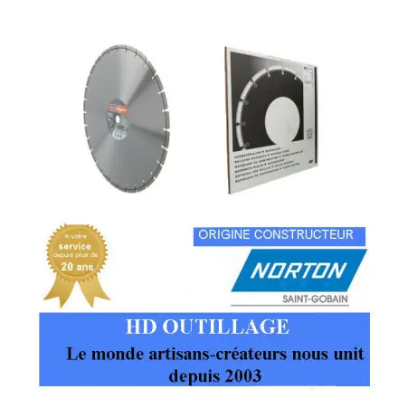 Disque diamant 500x25.4mm Norton Clipper PRO 4X4 EXPLORER