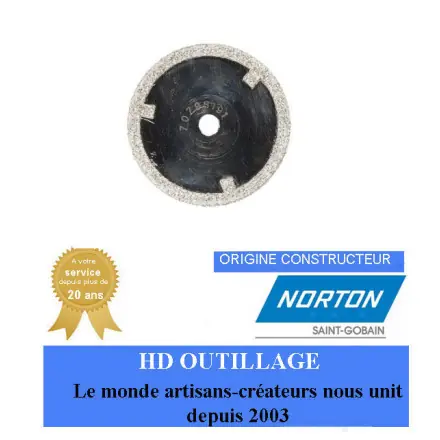 Disque diamant 50x6mm Norton Clipper PRO MARMO