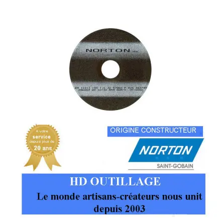 25 disques de tronçonnage non-renforcées 100x1x13mm Gr60 Norton NRCO