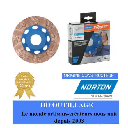 Plateaux de surfaçage 100x22.23mm Norton Clipper CLASSIC CG
