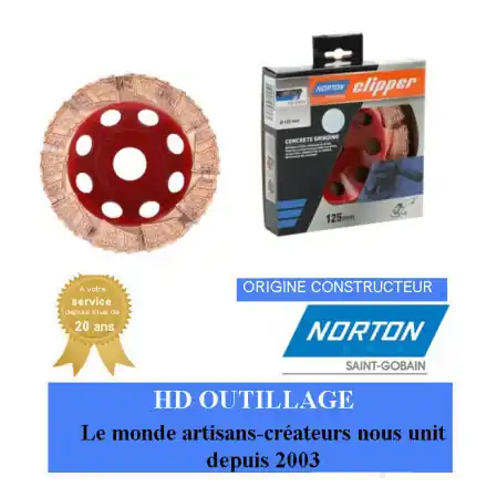 Plateaux de surfaçage 125x22.23mm Norton Clipper EXTREME CG