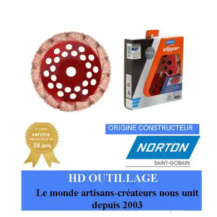 Plateaux de surfaçage 180x22.23mm Norton Clipper EXTREME CG