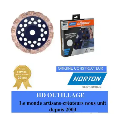 Meule de surfaçage 180x22.23mm Norton Clipper PRO CG