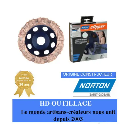 Meule de surfaçage 125x22.23mm Norton Clipper PRO CG