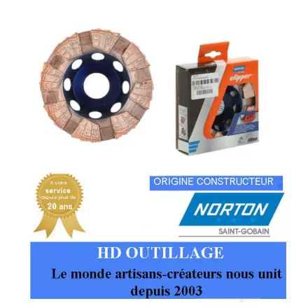 Plateaux de surfaçage 100x22.23mm Norton Clipper PRO CG