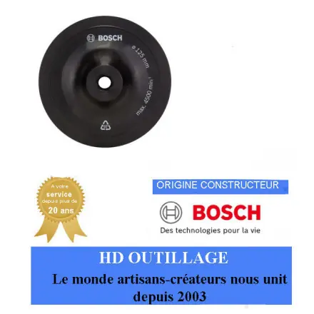Plateau à serrer ponçage perceuse 125 Bosch 2609256281