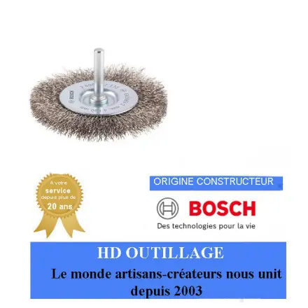 Brosse circulaire PRO Stainless Steel clean, emmanchement droit, 80 x 0,2 mm Bosch