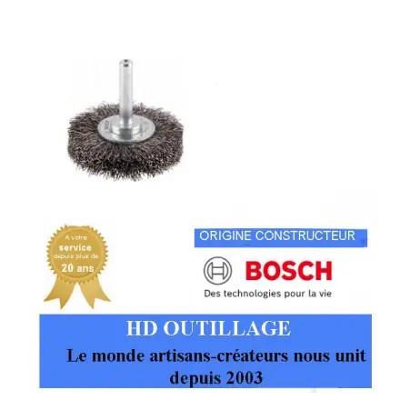 Brosse circulaire PRO Metal clean, emmanchement droit, 50 x 0,2 mm